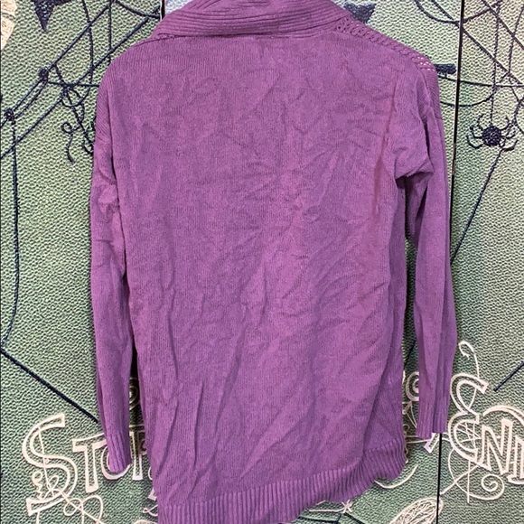 Ann Taylor Loft open front purple cardigan - Picture 4 of 4